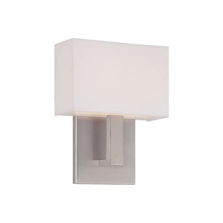 Dweled Manhattan 7in LED Fabric Wall Sconce 2700K in Brushed Nickel WS-131